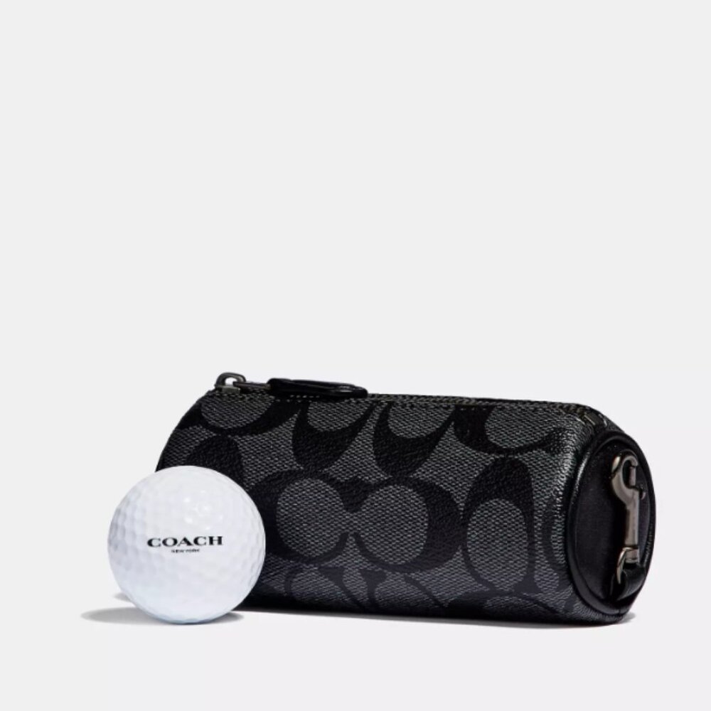 Coach Golf Ball Set In Signature Canvas